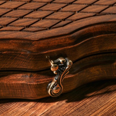 Handmade backgammon "coat of arms", deep cutting, with a pen, 60x30 cm, with a chess field, Armenia-4