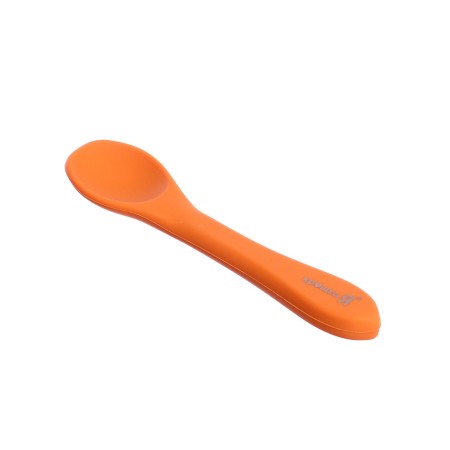 A set for feeding "Bear" a plate and a spoon, brown, crush me-4