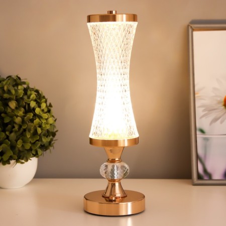 Table lamp touch Buildi LED 3W 3000-6000K USB AKB Dimmer gold 9.5x9.5x29.5 cm 102220-2
