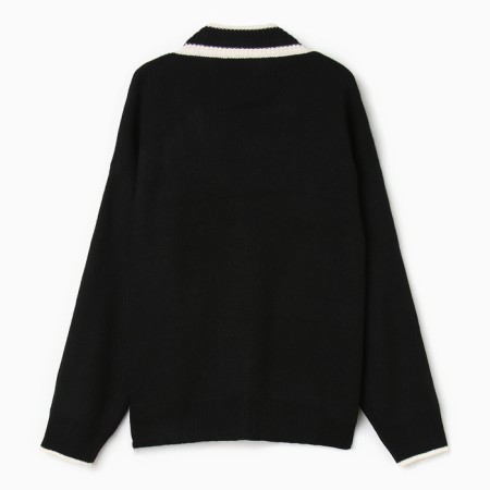 Cardigan female, black color, size 42-46-4