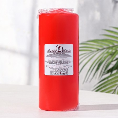 Candle - cylinder, 7x17 cm, 50 hours, 515 g, red-1