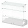 Smail window, 2 inclined shelves, 800 × 300 × 700, chipboard, glass, white color