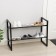 Avangard shoe shelf, 2 tiers, 70.5 × 30.5 × 50.5 cm, black color