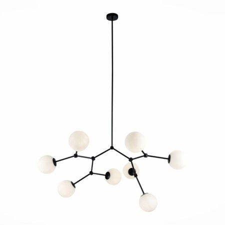 Suspended chandelier ST LUCE. SL1506.403.08. Chieti. 8x40 W, E14, 112x112 cm, black color
