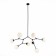 Suspended chandelier ST LUCE. SL1506.403.08. Chieti. 8x40 W, E14, 112x112 cm, black color