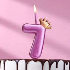 Candle for the Crown cake, number 