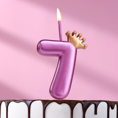 Candle for the Crown cake, number "7", 5.5 cm, on a skewer