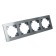 4-seater frame, glass, Catherine series, GFR00-7004-06, graphite