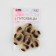 A set of buttons, 4 punctures, d = 25 mm, 10 pcs, beige/brown color
