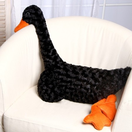 Soft toy "goose", black color