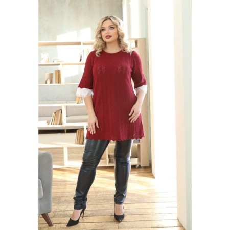 Female dress, size 52, burgundy color-5
