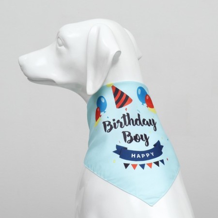 Animal scarf "Happy birthday", 15 x 12 x 1 cm, blue-3