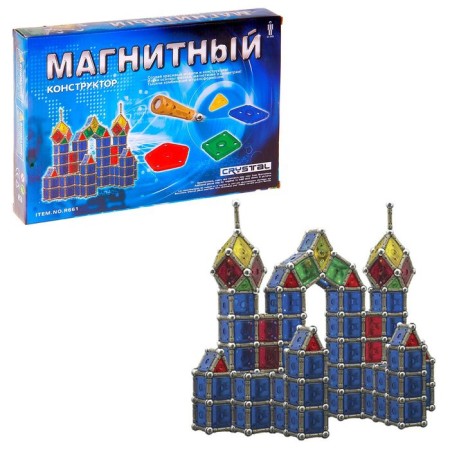Magnetic designer "Crystal", 46 parts