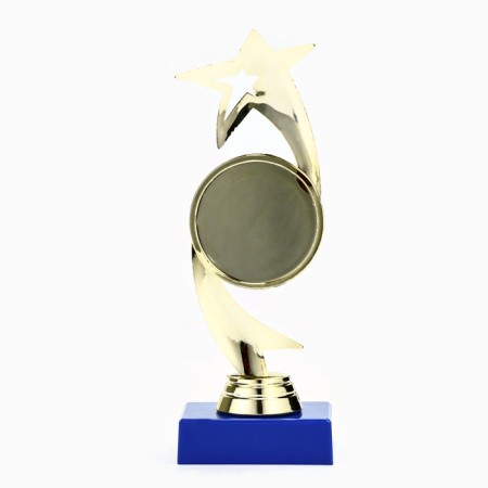 Star Cup, award figure, plastic stand blue, 18 x 6 x 6 cm.-4