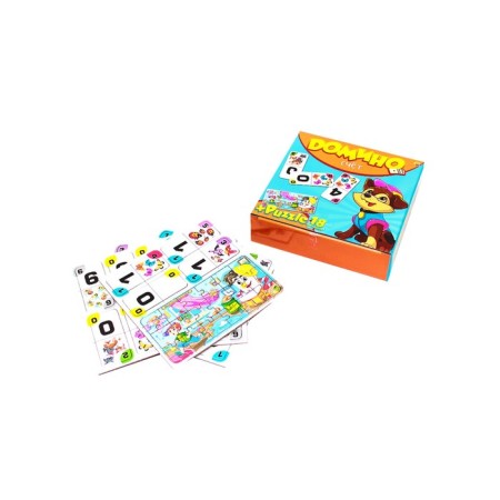 The board game "Domino + Puzzles 18 elements. Check"-2