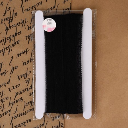 Capricon lace, 15 mm × 10 ± 1 m, black color-3