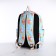 A backpack with a zipper, bag, cosmetic bag, blue color