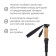 Scandinavian Walking Alitop, telescopic, 3 sections, up to 135 cm, black color