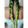 Zumba Kanecalon two-tone, corrugated, 60 cm, 100 g, bright green/lemon color (#by40)