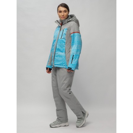 Ski suit female, size 58, blue color-1