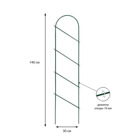 Shpalera, 140 × 30 × 1 cm, metal, green, "line"
