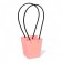 Bag for flowers pink Love Lives Here 12x12-8x8-12.5 cm