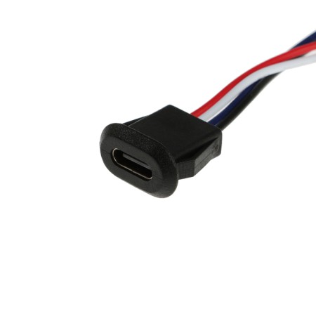 Type-C connector with a wire 10 cm, 4 pin, 2.1 a, 5 V, black-1
