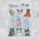 Paper "cats" stickers, with coloring on the back, 11 × 15.5 cm