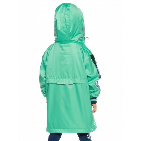 Raincoat for girls, height 92 cm, green color-5