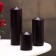 Set of candles - cylinders 3B1 (6x14 cm, 6x19 cm, 6x8.5 cm), black