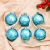 Set of balls plastic D-5 cm, 6 pcs "Severina" blue