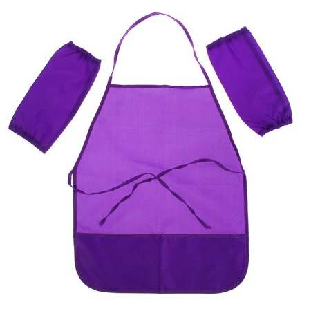Apron for labor + sleevens, 490 x 390/250 x 160 mm, size S (height 116-146), calligrata, "standard", purple