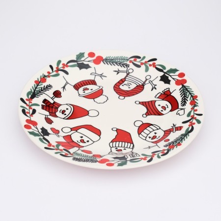 New Year. Ceramic ceramic plate, 20 cm-1