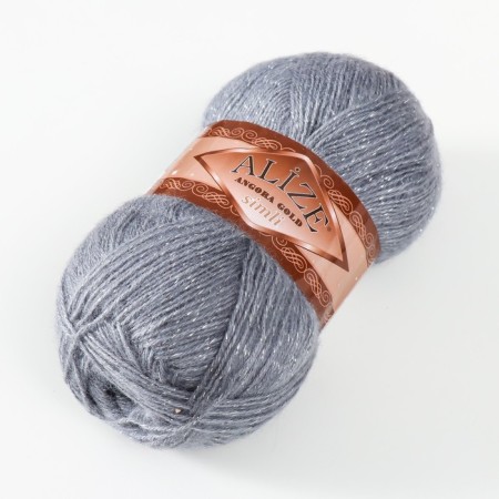 Yarn "Angora Gold Simli" 75% acrylic, 20% wool, 5% metallic 500m/100g (87)-1