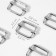 The buckle is regulatory, the inner width is 22 mm, the thickness is 3 mm, 5 pcs, the color is silver