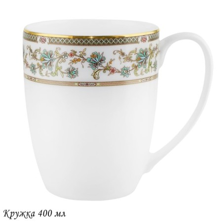 Lenardi mug "Meissen bouquet", bone porcelain, 400 ml