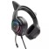 Hoco W107 cat headphones, game, full -size, luminous, microphone, 2 m, green