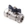 Aqualink ball valve, PN 10, 16 x 16 mm, tsang/tsang, butterfly, nickel.