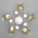 Molla chandelier 5he27 40W white-gold 56x56x25 cm Bayerlux