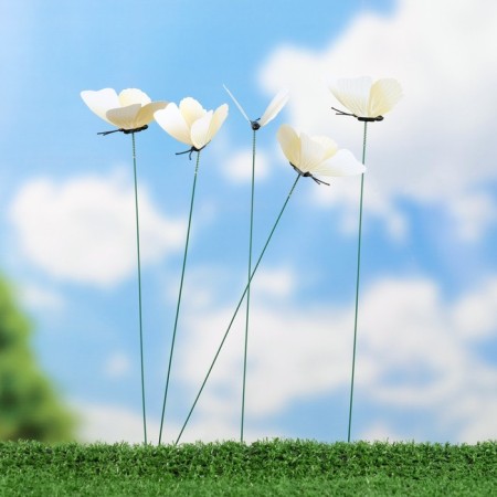 Plug "helen butterfly" 7cm, length 30cm, white-3