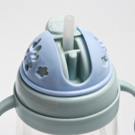 A drinker with a silicone tube and handles, 400 ml., Mix color-2