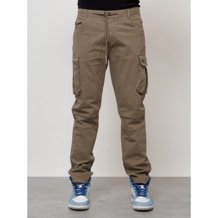 Cargo jeans men, size 44, beige color