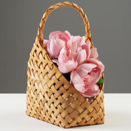 Wicker basket, 24 x 14 x 5.5 x 20/27.5 cm, sequoia-1