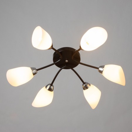 Barra chandelier 6x60W E14 black-chrom 74x74x19 cm.-1
