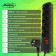 Luazon Lighting network filter, 5 outlets, 1.5 m, 2200 watts, 3x0.75 mm2, 10 A, 220 V, CUSTER, Black