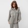 Women's blouse minku: Velvet collection color light gray, river 50