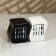 Ceramic set for spices on the Kitchen metal stand, 2 pcs, white-black color