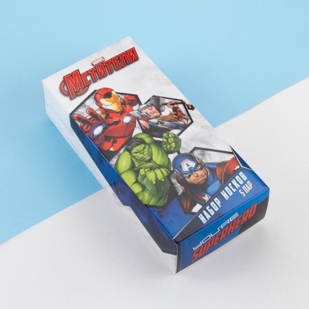 Набор носков "Superhero" Мстители, 5 пар, 18-20 см-2