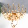 Summary Metal for 1 candle "Temporary loop with balls" gold 27x17x17 cm