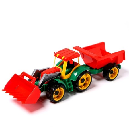 Tractor "Worker", with a trailer, mix